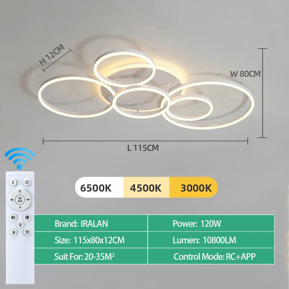 Modern LED Ceiling Chandelier Lighting For Home Living Study Room Bedroom Dimmable Ceiling lamp Indoor Lighting decor...