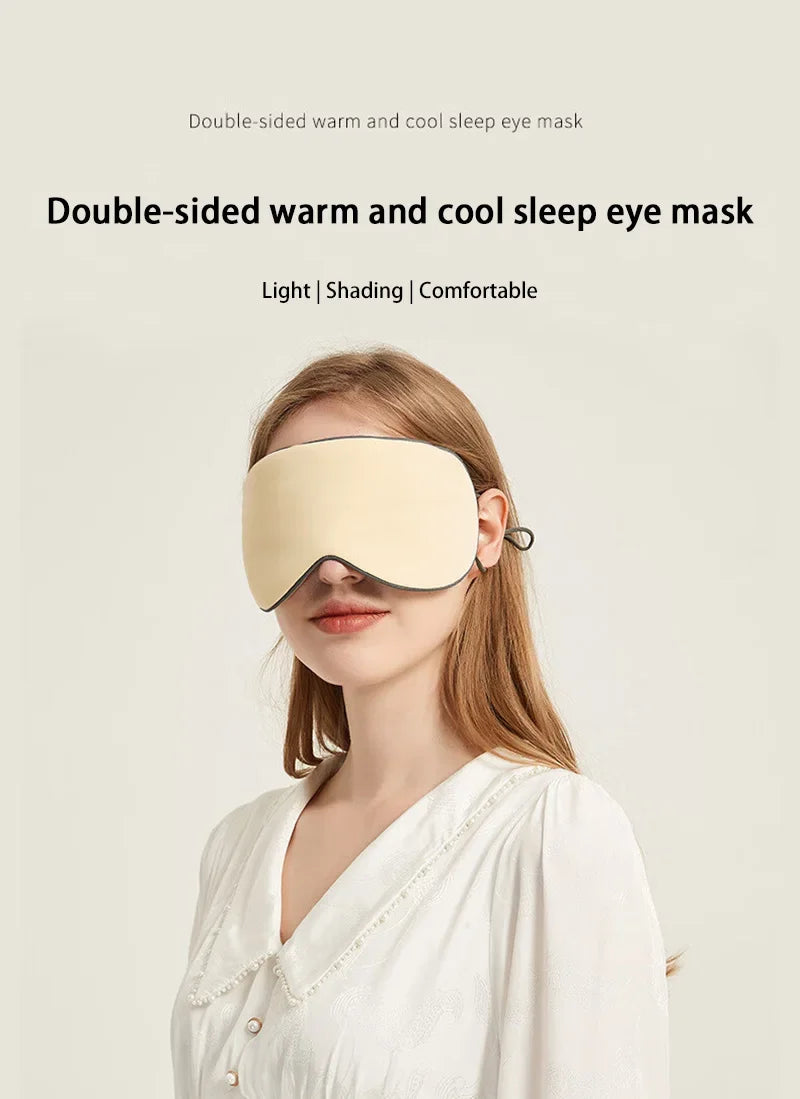 New Sleeping Eye Mask Korean Style Ice Silk Warm And Cool Dual Use Adjustable Travel Light Blocking Breathable Eye Mask 2026