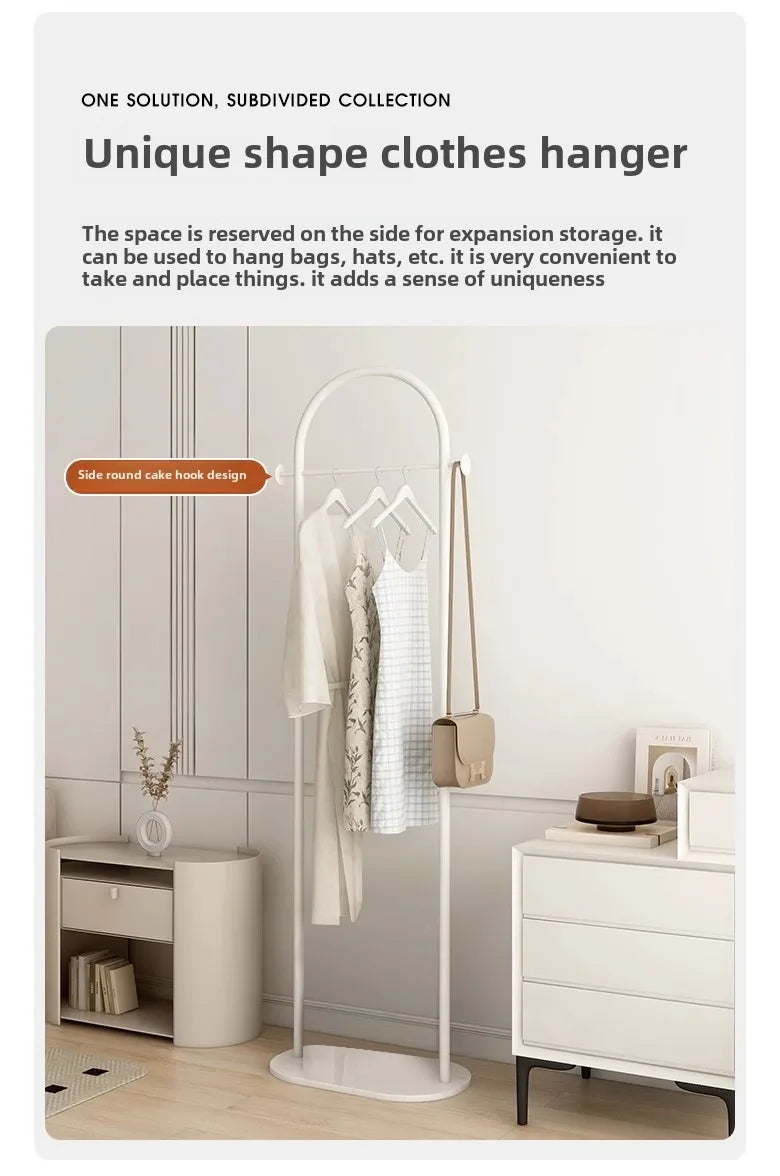 Floor-Standing Clothes Rack for Bedroom, Space-Saving Modern Minimalist Home Use Clothes Rack for Living Room, Indoor Coat Rack