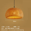 Bamboo Lantern Pendant Lamp Natural Rattan Wicker E27 LED Chandeliers Hand-Woven Lampshades Lighting Fixture Hanging Light