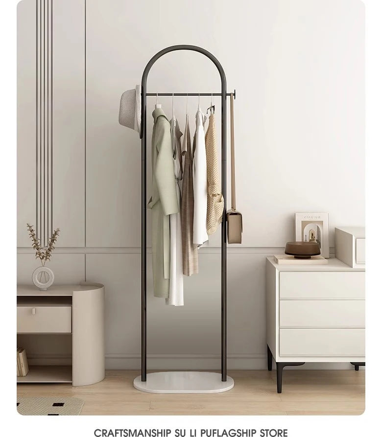 Floor-Standing Clothes Rack for Bedroom, Space-Saving Modern Minimalist Home Use Clothes Rack for Living Room, Indoor Coat Rack
