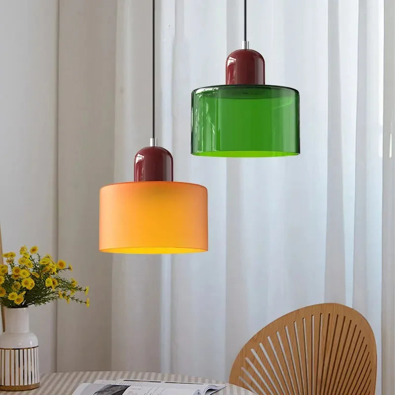 Vintage Stained Glass Chandelier Small Bedside Dining Room Light E27 Pink Orange Green White Home Decorative Lighting...