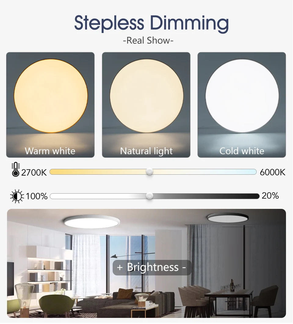 Smart Led Ceiling Lamp 36W 50W Dimmable Modern Led Ceiling Lights With APP Remote Control For Bed...
