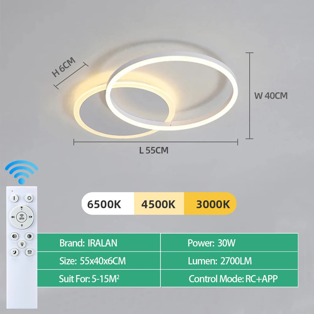 Modern LED Ceiling Chandelier Lighting For Home Living Study Room Bedroom Dimmable Ceiling lamp Indoor Lighting decor...