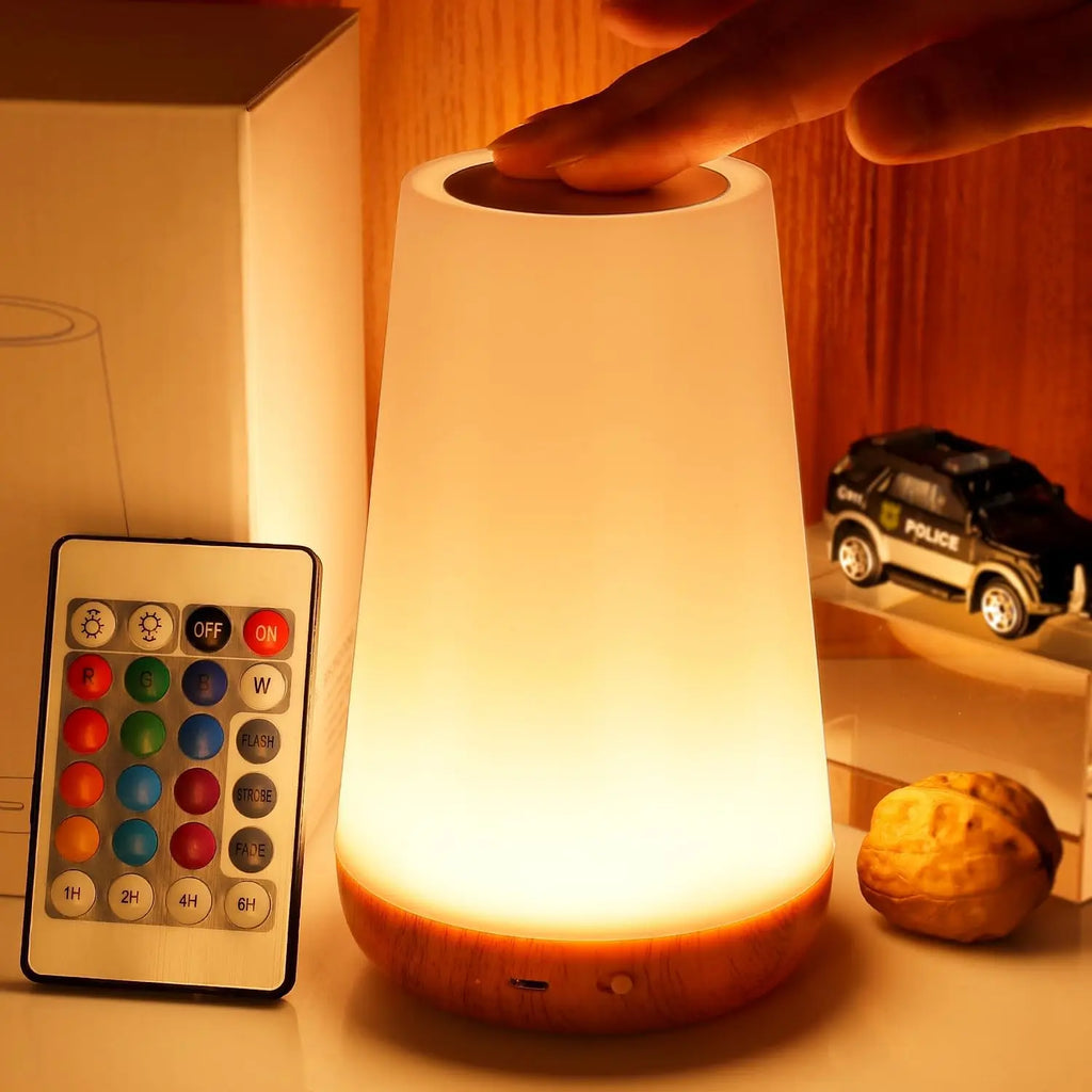Table Lamp Bedside Lamp For Bedroom 13 Color Changing Touch Night Light RGB Remote Dimmable USB R...