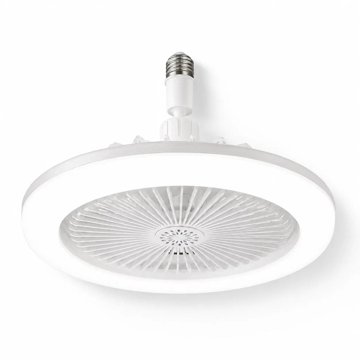 3 in 1 E27 Ceiling Fan Light with Remote Control Rotatable LED Lamp Converter Base for Bedroom Li...