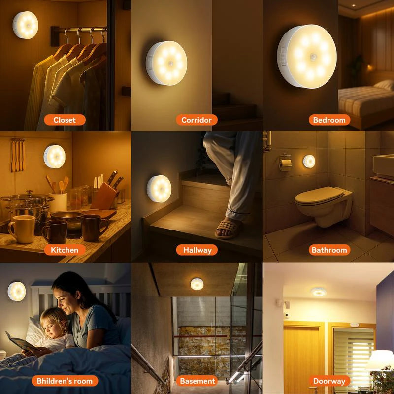Intelligent Sensing Night Light LED Night Light with Digital Sensor Head Magnetic Suction Wireles...