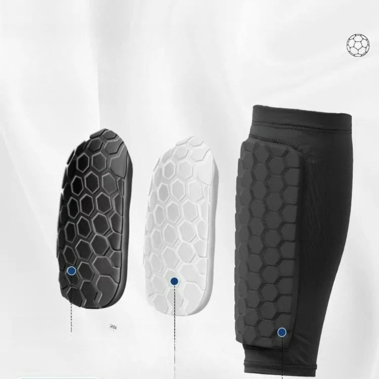 1 Pair Football Ski Shin Pads Honeycomb Shin Guards Soccer Adult Ski Boot Shin Protector Adult Breathable Pads For Athletes