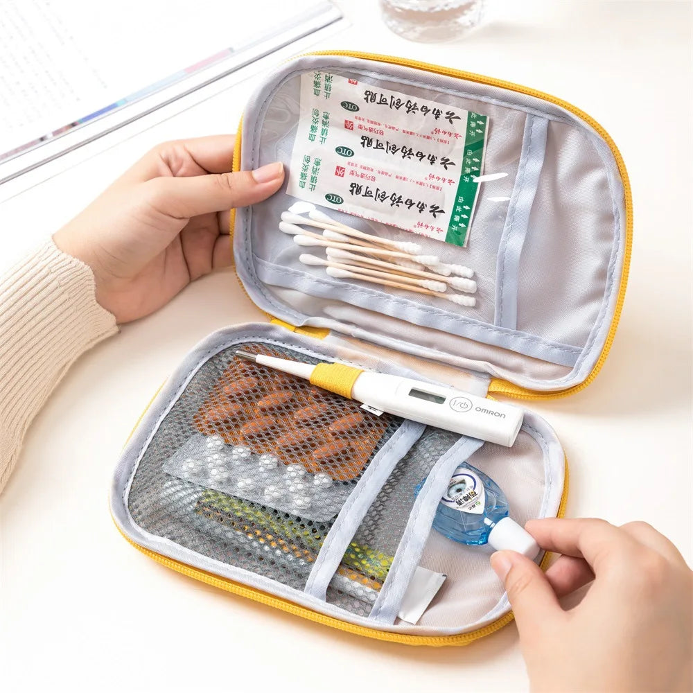 Portable First Aid Kit Essential for Business Trips Outdoor Adventures Home Emergency Storage Compact Travel Health Care Supplie