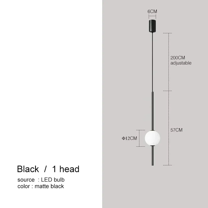 Nordic Simple Glass Ball Pendant Lights Dining Room Bedroom Decor Hanging Lamp Restaurant Bar Suspension Chandeliers Lighting