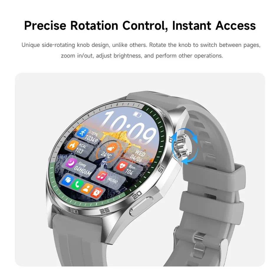 2026 New Bluetooth Call Smart Watch Men 1.53-inch AMOLED HD Screen Sports IP68 Waterproof Heart Rate Smartwatch Watch 6 Pro