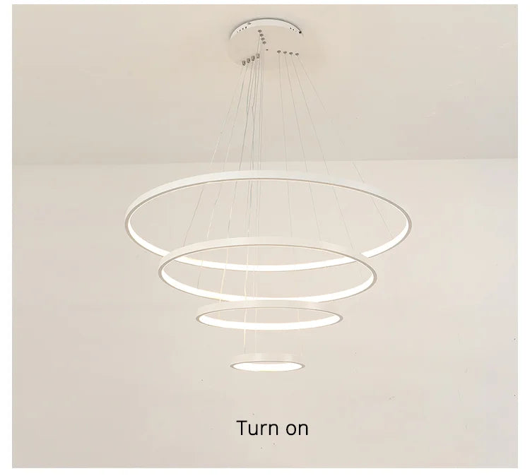 Modern led dining room chandeliers simple ringchandelier living bedroom Lights home indoorlighting decorative Pendant Lamps
