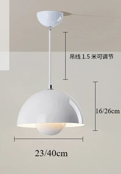 Nordic Led Color Chandelier Macaron Danish Mushroom Hanging Lights Restaurant Kitchen Pendant Lamp Home Luminaire LED...