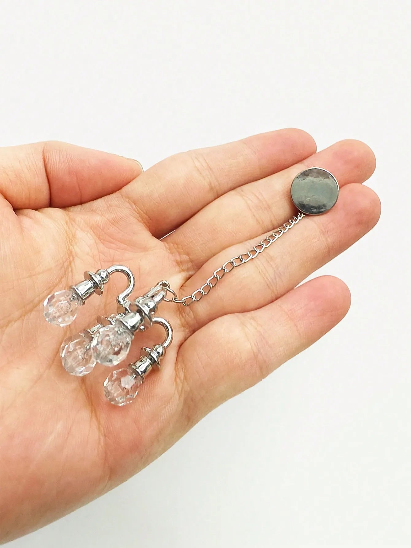 Dollhouse Mini Crystal Lighting 1:12, Metal Chandelier & Wall Sconces, Living/Bedroom/Kitchen Decor, Fit All Festive ...