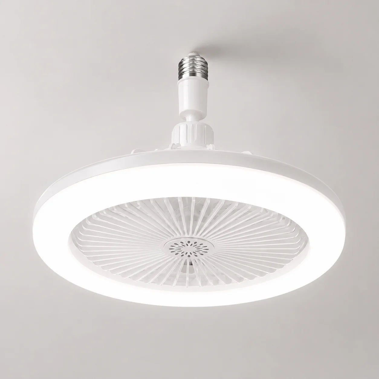 3 in 1 E27 Ceiling Fan Light with Remote Control Rotatable LED Lamp Converter Base for Bedroom Li...
