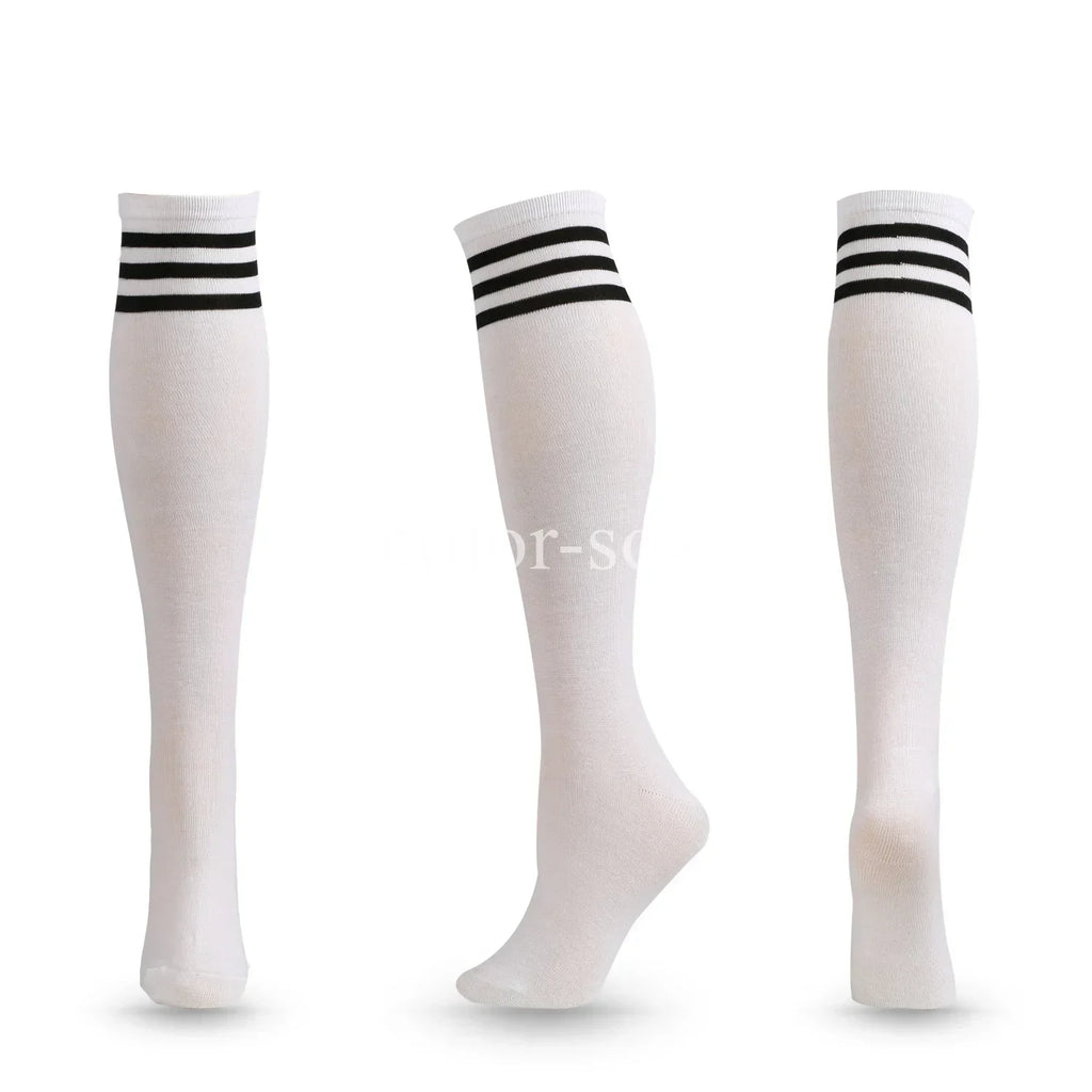 1 Pair Compression Socks Football Socks Non-slip Long Tube Knee High Stockings Socks Striped Soccer Socks Running Sports Socks