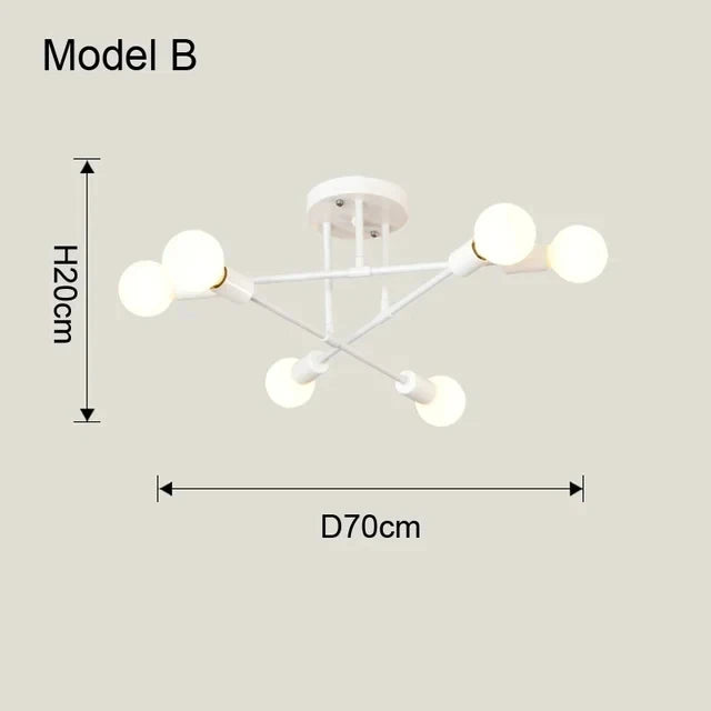 Nordic Minimalist Pendant Light Ceiling Lamp LED Chandelier Suitable for Bedrooms Living Rooms Black Gold Lighting De...