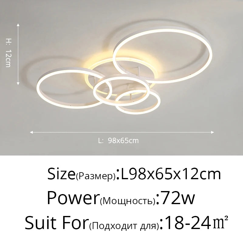 Gold White Modern LED Chandelier Lighting For Living Study Room Lights Indoor Lamps Parlor Foyer Lustres Chandeliers ...