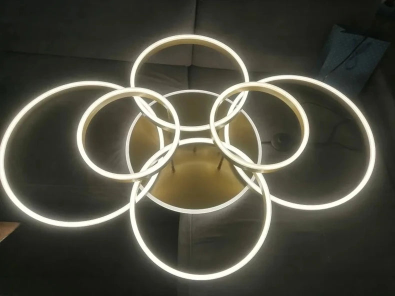 Gold White Modern LED Chandelier Lighting For Living Study Room Lights Indoor Lamps Parlor Foyer Lustres Chandeliers Luminaire