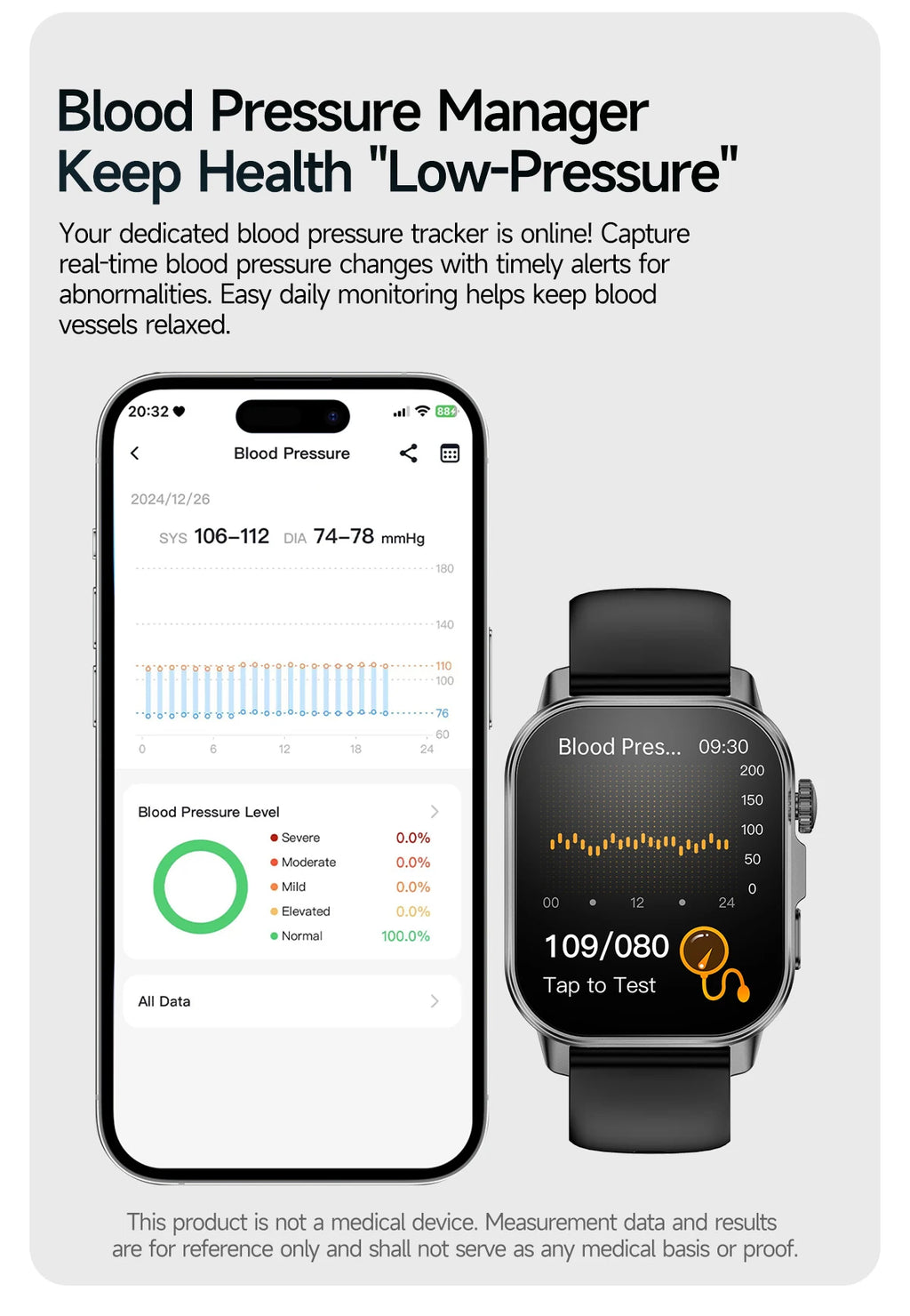 2026 Fashion Health Smart Watch Women 2.0"AMOLED ECG Physical Examination Fat Uric Acid Heart Rate BT Call Smartwatch For Ladies
