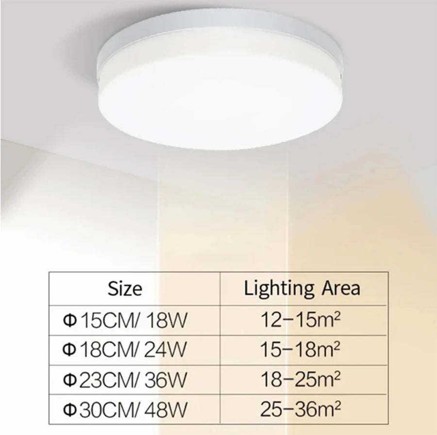 Modern Ultra-thin Round LED Ceiling Light Bedroom Lustre LED Lights For Room Home Decoration 48W ...