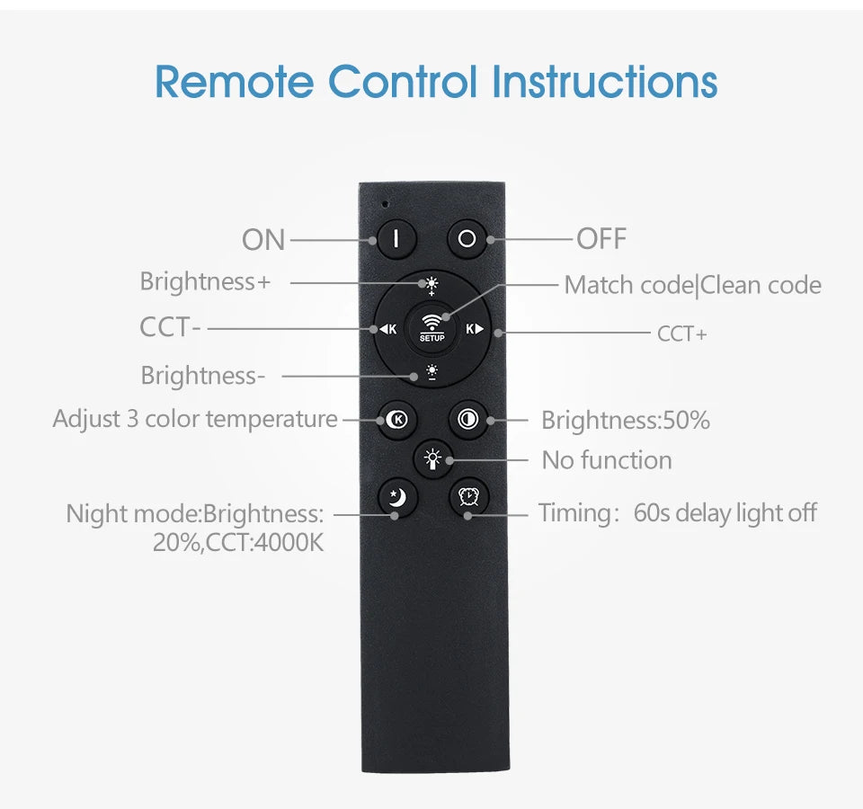 50CM Large Ceiling lamp Smart APP/ Remote Control Dimmable for Bedroom 48W Ceiling Lights AC 110/...