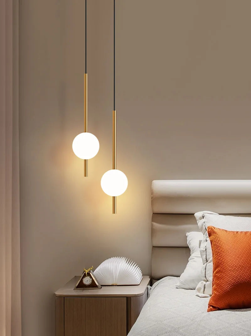 Bedside Pendant Lights for Bedroom Nordic Pendant Lamp for TV background Kitchen Island Restaurant Dinning Room LED Lighting
