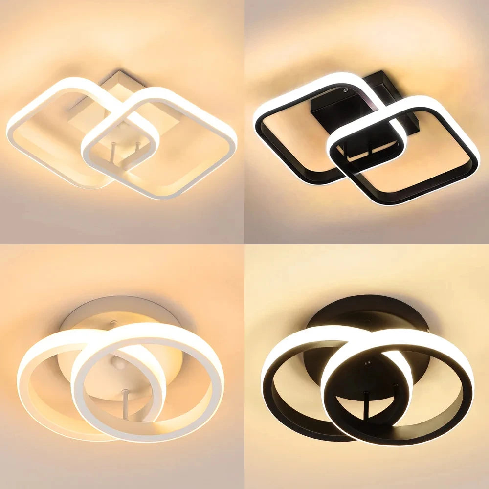 LED Aisle Ceiling Lights Modern Chandelier Three Colors Lamp Minimalist Lamps For Bedroom Light Surface Installation ...