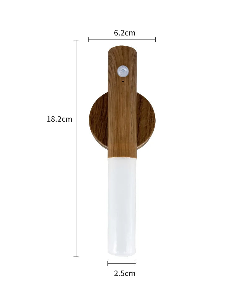 Night Light Motion Sensor Night Lights Rechargeable Wall Sconces Magnetic Wall Lights Wooden Wall...