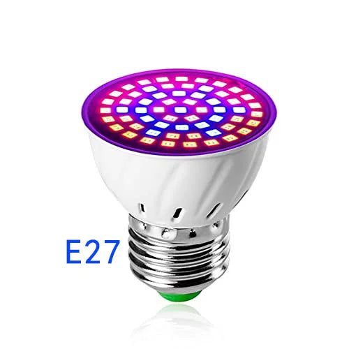 LED Grow Light Bulb E27 220V Full Spectrum 60/80LED Plant Lamp for Indoor Garden Seedling Greenho...
