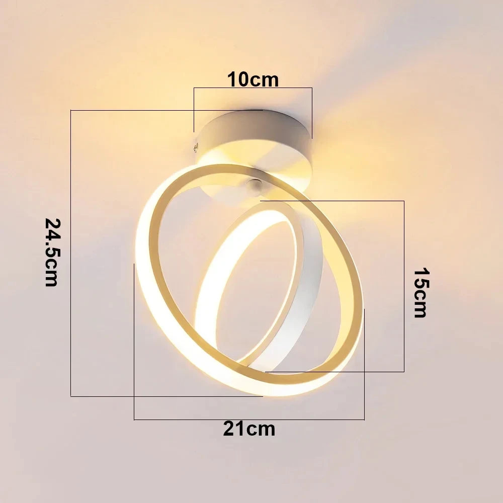 LED Aisle Ceiling Lights Modern Chandelier Three Colors Lamp Minimalist Lamps For Bedroom Light Surface Installation ...
