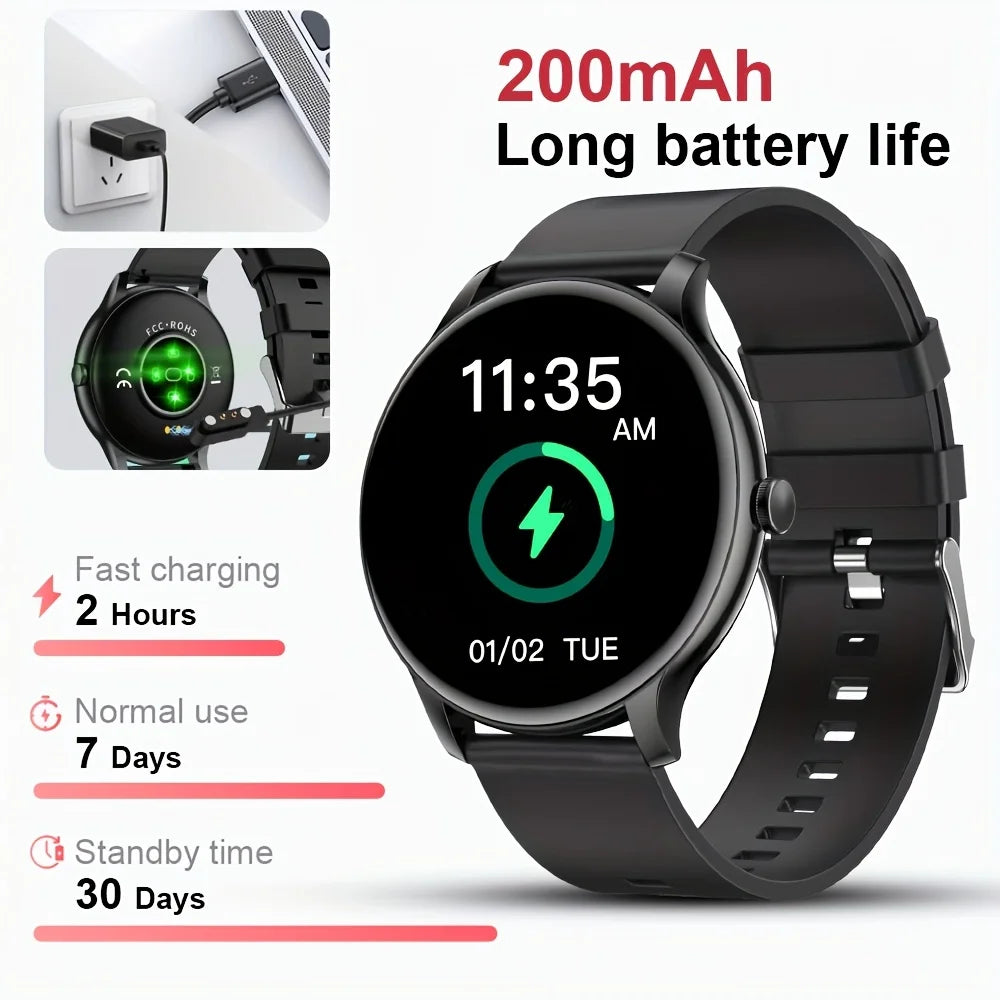 LXASFIT 2025 New Smart Watch Heart Rate Sleep Health Monitor Bluetooth Talk Ladies Sport Smart Watch for Android IOS