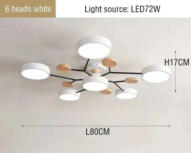 LED Chandelier with 3 Different Colors Suitable for Living Room Bedroom Hotel apartment Study Home Decoration Indoor ...