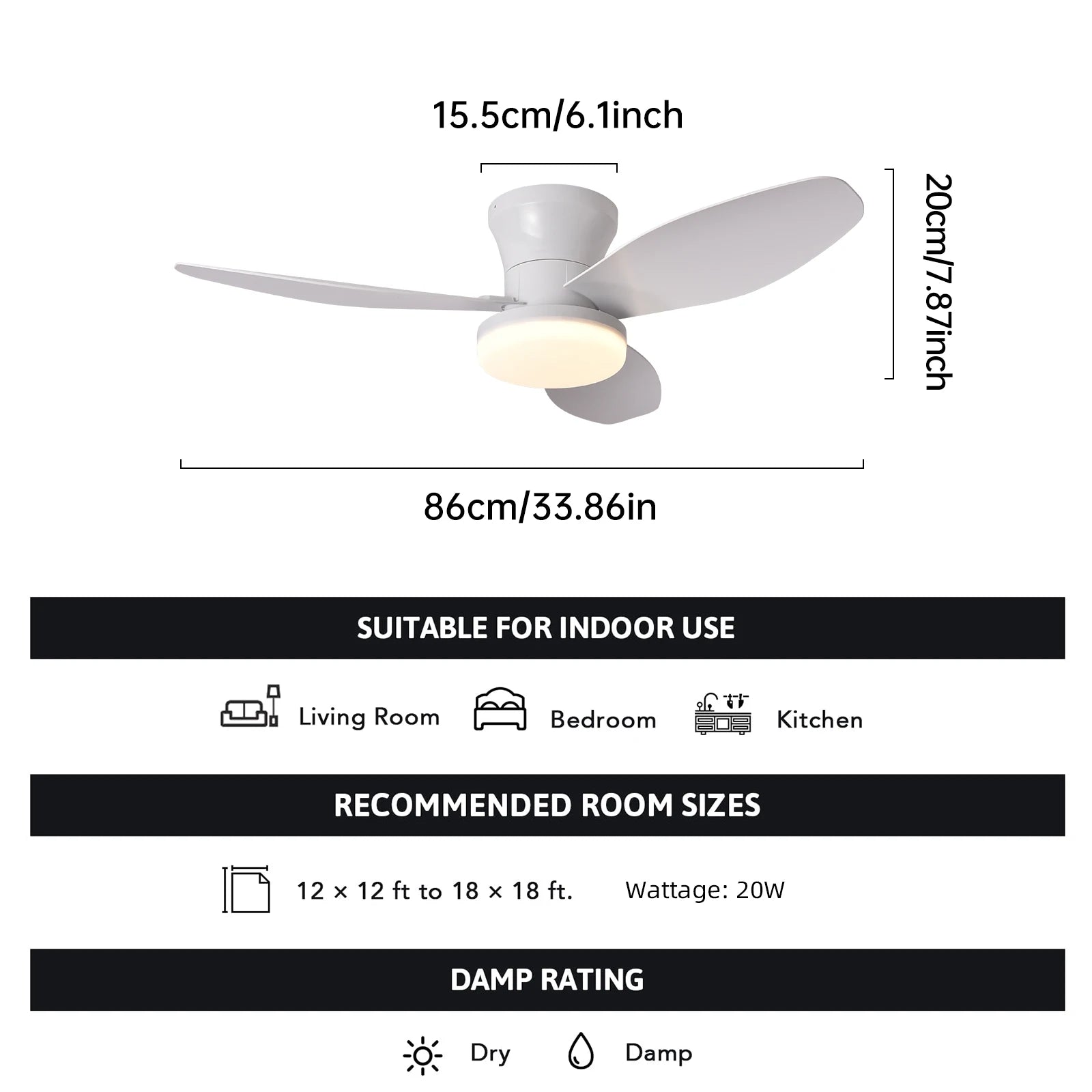 Ceiling Fan with Light Casa inteLigente Socket Fan Light ventilatore Da Soffitto Con Luce De Tech...
