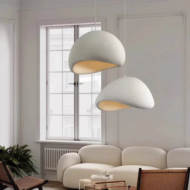 Japanese Wabi Sabi LED Ceiling Chandelier Nordic Modern Dining Bar Table Pendant Light Loft Living Room Decoration Hanging Lamp