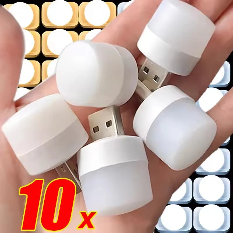 Mini USB Night Light Warm White Eye Protection Book Reading Light USB Plug Computer Mobile Power ...