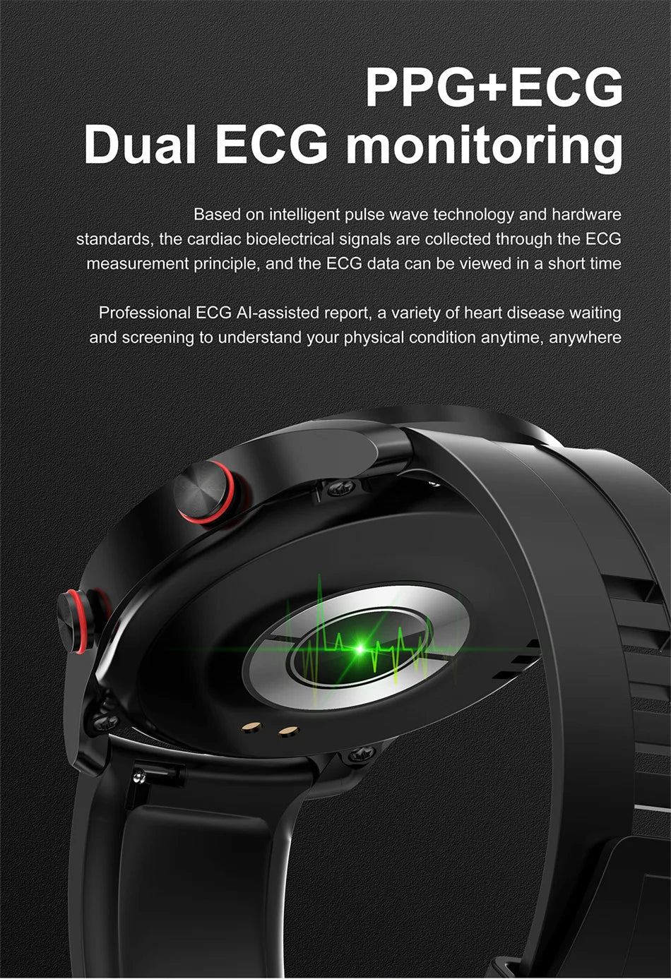 2026 New Bluetooth Call Smart Watch Men 360*360 HD Display Heart Rate Fitness Tracker ECG+PPG Business Smartwatches