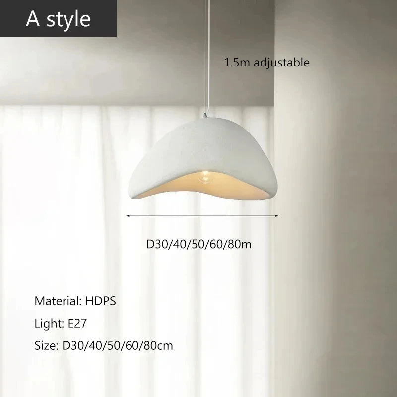 Japanese Wabi Sabi LED Ceiling Chandelier Nordic Modern Dining Bar Table Pendant Light Loft Living Room Decoration Hanging Lamp