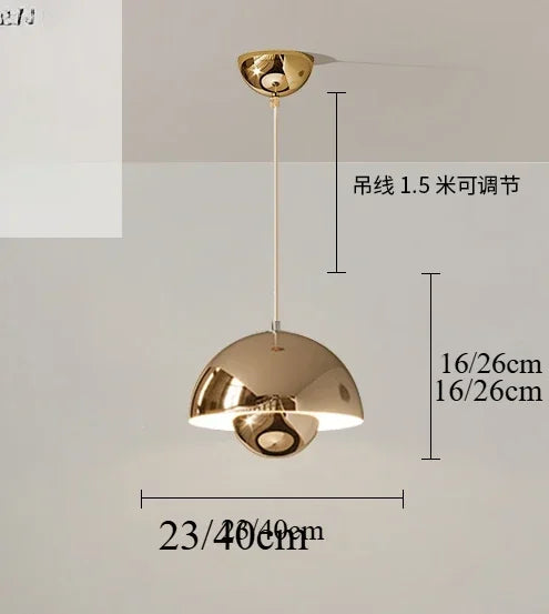 Nordic Led Color Chandelier Macaron Danish Mushroom Hanging Lights Restaurant Kitchen Pendant Lamp Home Luminaire LED...