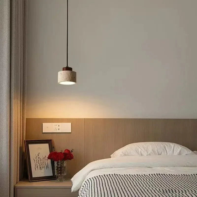 Vintage Japanese Style Wooden Pendant Lamp Chandelier for Bedroom Bedside Retro Bar Restaurant Lighting Fixture