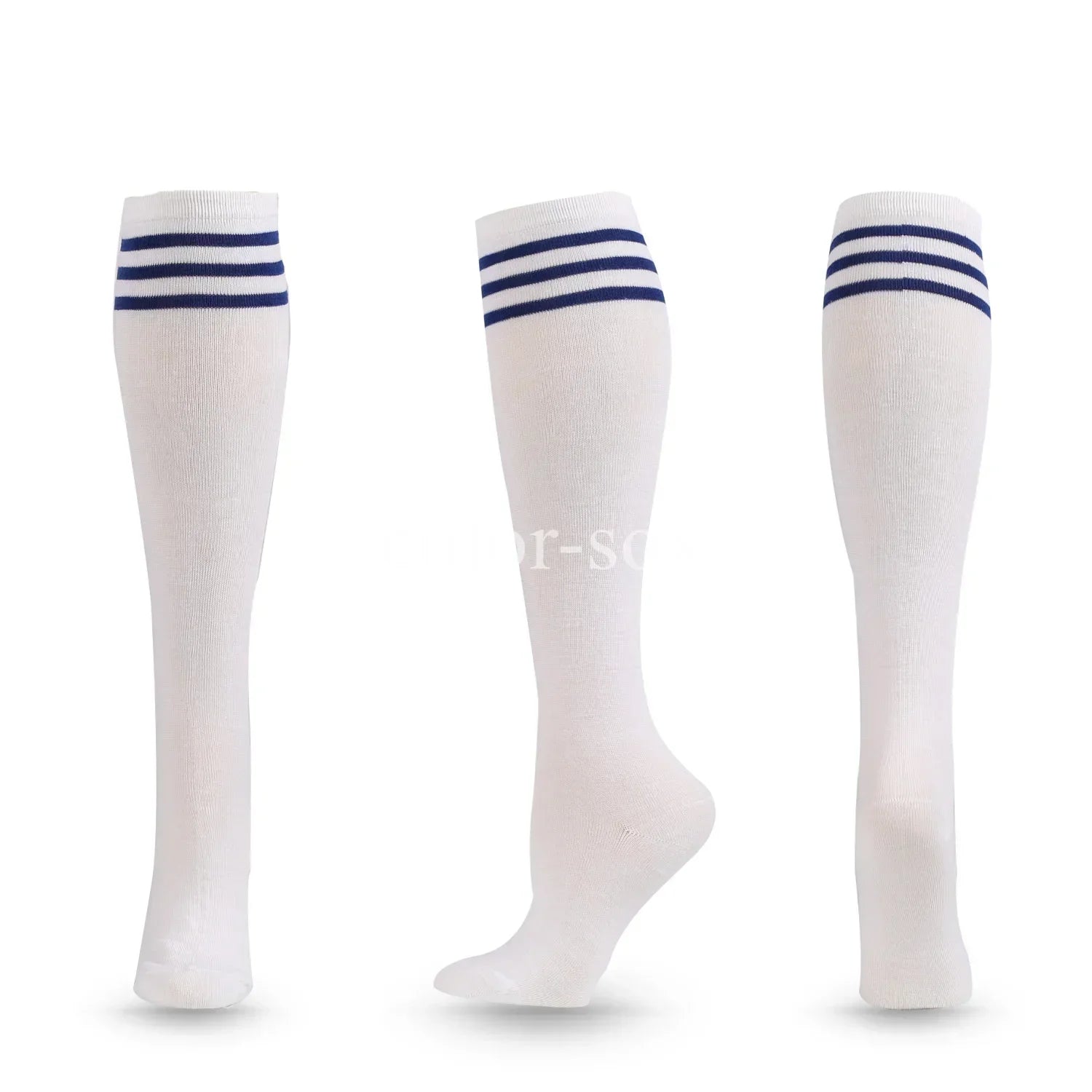 1 Pair Compression Socks Football Socks Non-slip Long Tube Knee High Stockings Socks Striped Soccer Socks Running Sports Socks