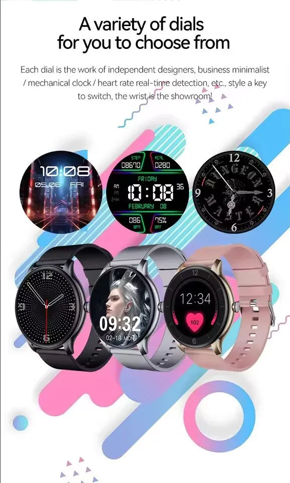 GPS 2026 New Smart Watch Heart Rate Sleep Health Monitor Bluetooth Talk  Men's Ladies Sport Smart Watch for Android IOS