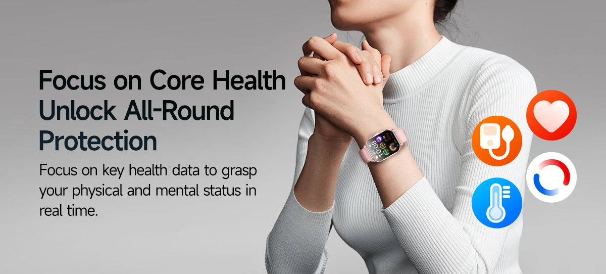 2026 Fashion Health Smart Watch Women 2.0"AMOLED ECG Physical Examination Fat Uric Acid Heart Rate BT Call Smartwatch For Ladies