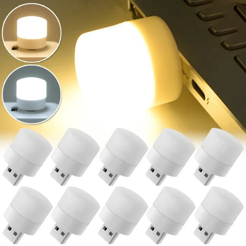 Mini USB Night Light Portable Car Signal Lights 5V 1W Eye Care Book Reading Bulbs Computer Mobile...