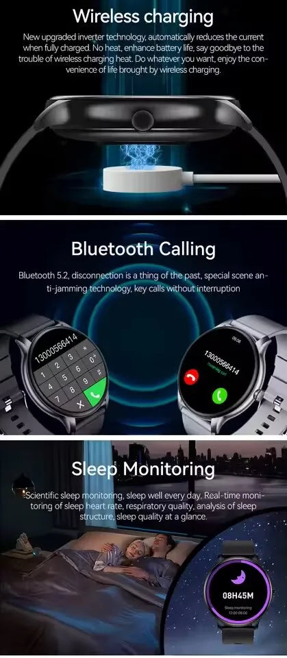 GPS 2026 New Smart Watch Heart Rate Sleep Health Monitor Bluetooth Talk  Men's Ladies Sport Smart Watch for Android IOS