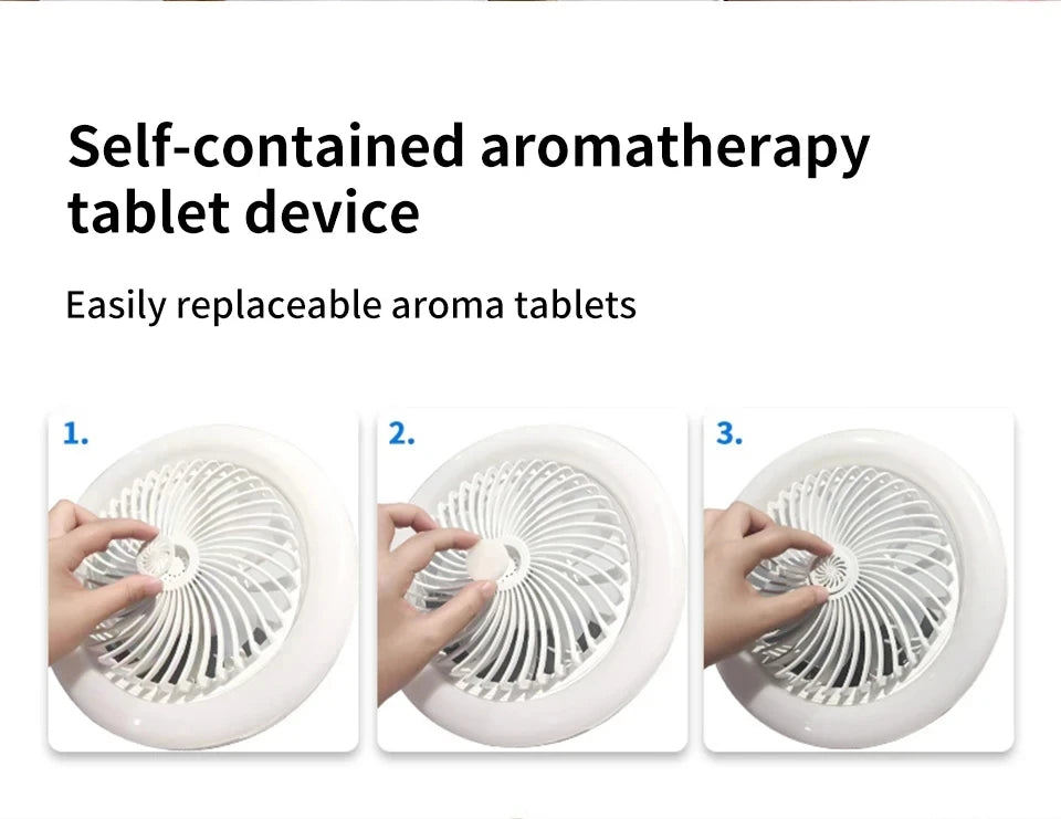 2-in-1 E27 Socket Fan Light Remote Control 85-265V Energy Saving Silent LED Ceiling Fan for Bedro...