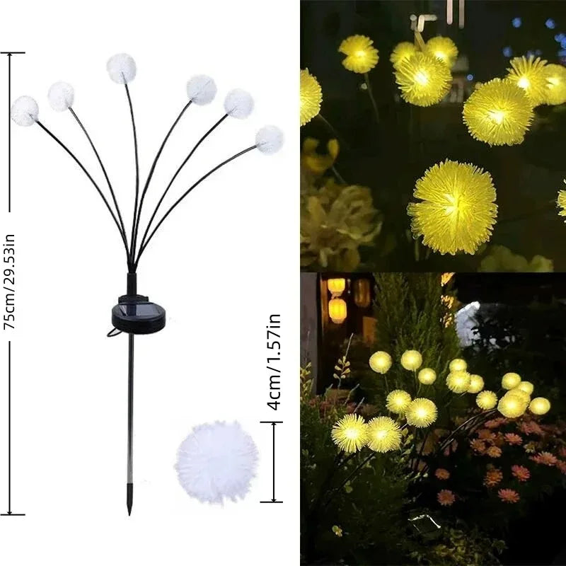 Solar 6LEDS Jellyfish Lights Mushroom Lights Solar Ground Plug Atmosphere Lights Garden Decoratio...
