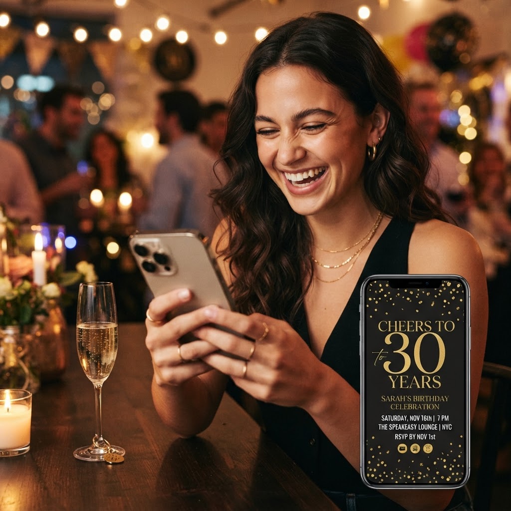 Adult Party Invitation E-Cards - 10 Premium Digital Designs
