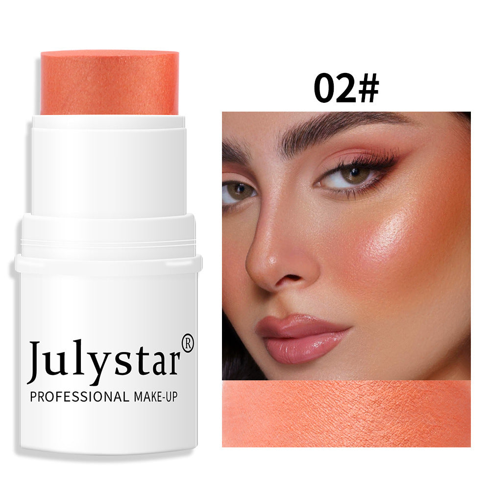 Lazy People's High Gloss Face Repairing And Sun Drying Rouge Pearl Powder Blusher Cream Powder Blusher Stick Monochrome Matte Powder Blusher