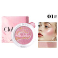 Three Color Streaky Flesh Highlight Powder Blusher Pearl